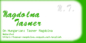 magdolna tasner business card